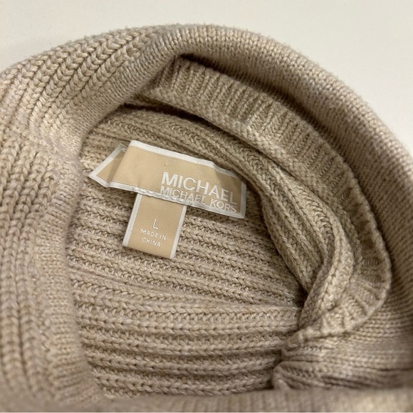 MICHAEL Michael Kors Tan Mock Turtleneck Sweater, EUC - Picture 3 of 9